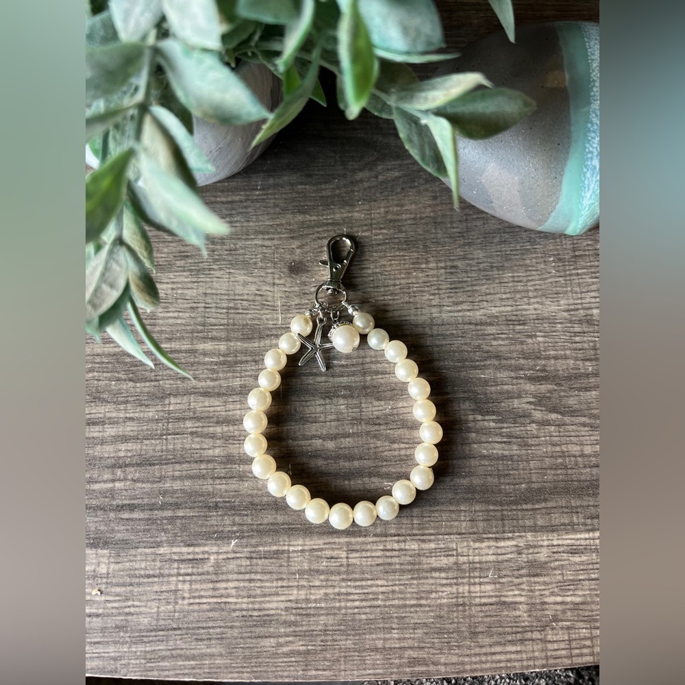 Champagne Pearl Bag Charm